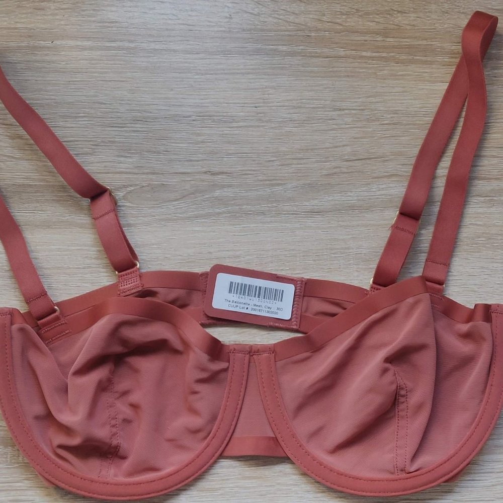 CUUP The Balconette Mesh Bra Clay 30D, NWT
